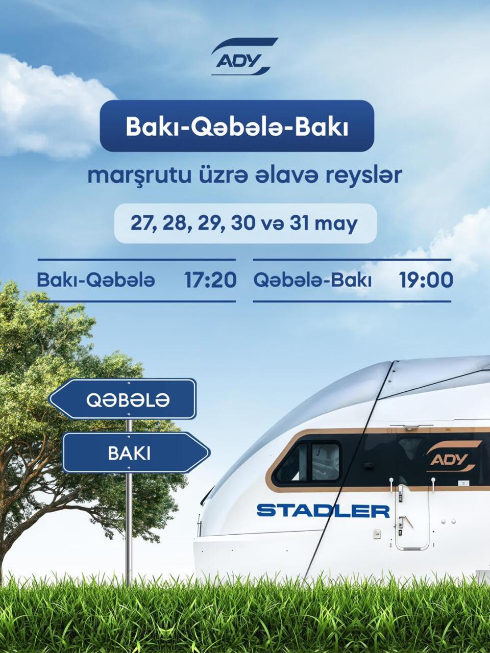 Bəzi istiqamətlər üzrə əlavə qatar reysləri təyin edilib